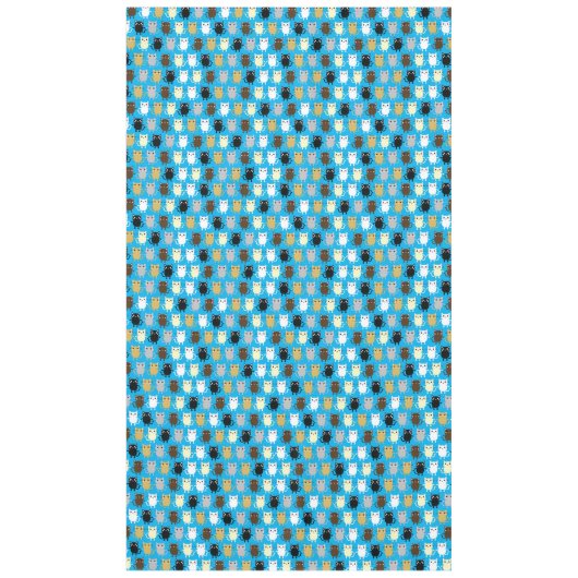 kat verjaardagsfeestje tafelkleed (Voorkant)