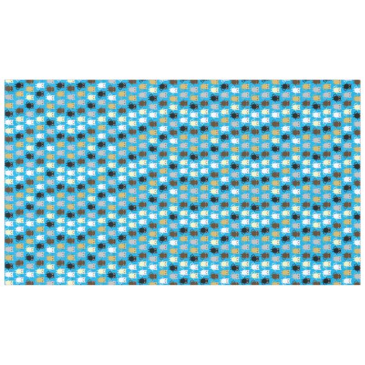 kat verjaardagsfeestje tafelkleed (Voorkant (Horizontaal))