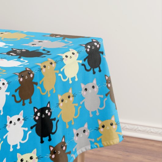 kat verjaardagsfeestje tafelkleed (Voorbeeld)