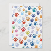 kat verjaardagsfeestuitnodiging kaart (Achterkant)