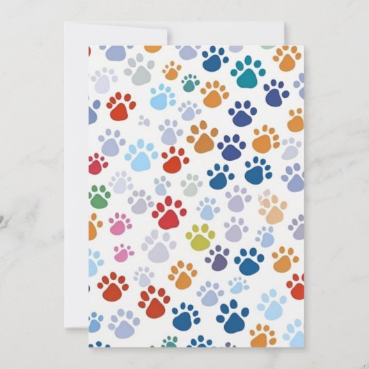 kat verjaardagsfeestuitnodiging kaart (Achterkant)