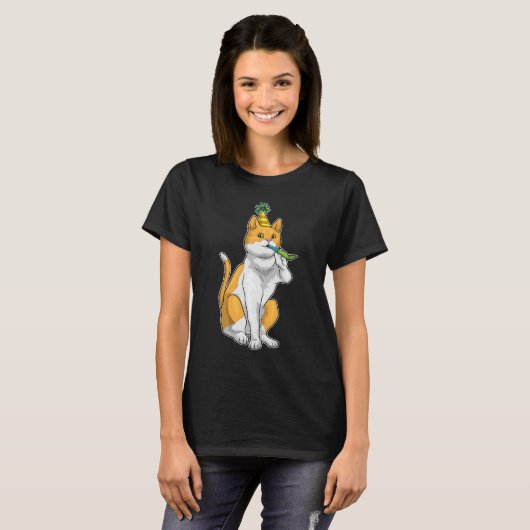 Kat Verjaardagshoorn T-shirt (Voorkant volledig)