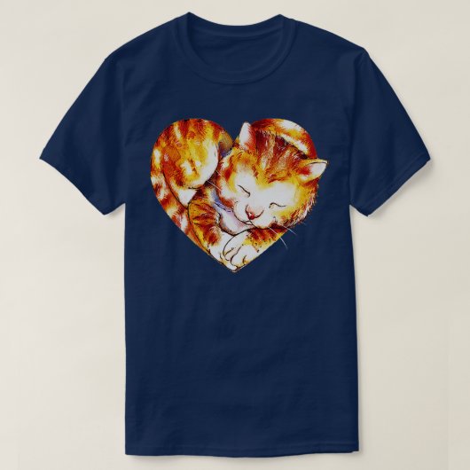 Kat verliefd op valentijn cadeau t-shirt (Design voorkant)