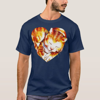 Kat verliefd op valentijn cadeau t-shirt