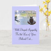 Kat verlies van Pet Sympathy Card Kaart (Gele Bloem)