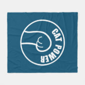 Kat-vermogen Fleece Deken (Voorkant (Horizontaal))