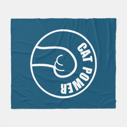 Kat-vermogen Fleece Deken (Voorkant (Horizontaal))