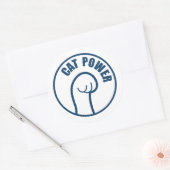 Kat-vermogen Ronde Sticker (Envelop)