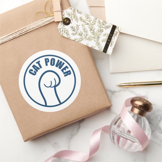 Kat-vermogen Ronde Sticker (Geschenken)
