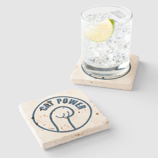 Kat-vermogen Stenen Onderzetter (Zijkant)