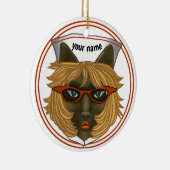 Kat Verpleegster Keramisch Ornament (Rechts)