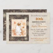 Kat Verrassing 40e Verjaardagsfeestje Kaart (Voorkant / Achterkant)