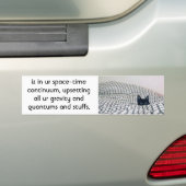 kat verstoort kwantum bumpersticker (Op auto)