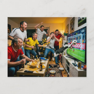 Kat verstoort voetbalavond briefkaart