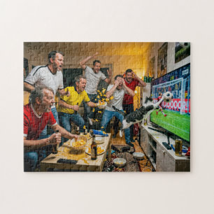 Kat verstoort voetbalavond legpuzzel