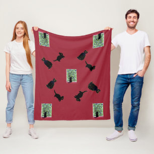 Kat Verzamelen van zwarte katten Fleece Deken
