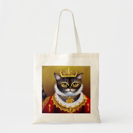 Kat Victoriaans Queen Tote Bag (Voorkant)