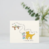 Kat Vierde Dag 4 Uitroepen Kerstmis Briefkaart (Staand voorkant)