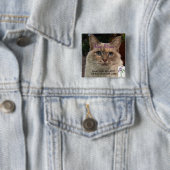 Kat Vierkante Button 5,1 Cm (In situ)