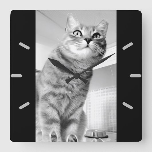 Kat Vierkante Klok (Voorkant)