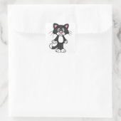 Kat Vierkante Sticker (Tas)