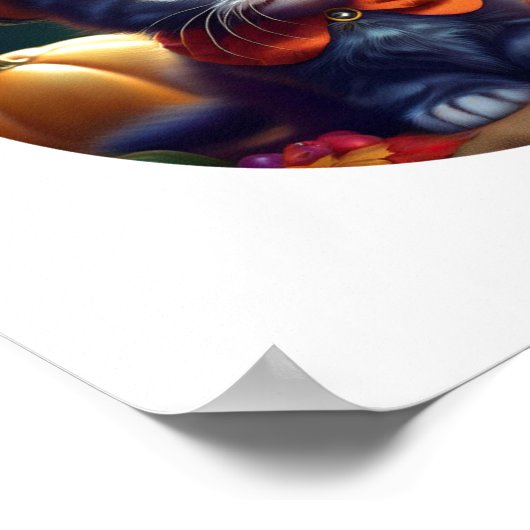 Kat viert Thanksgiving Poster (Hoek)