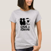 Kat viert Valentijnsdag. T-shirt (Voorkant)