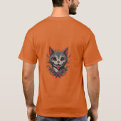 Kat, vintage stijl t-shirt (Achterkant)