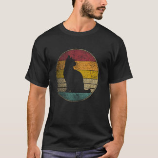 Kat - Vintage Vervallen Retro Silhouet 60er 70er  T-shirt
