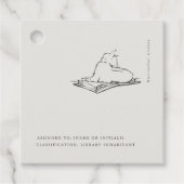 Kat Vintage Wetenschappelijke Kunst | Donkere Acad Bedankjes Labels (Voorkant)