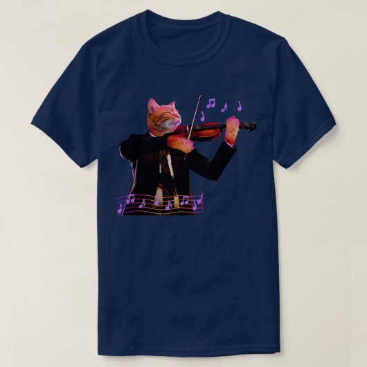Kat violine t-shirt (Design voorkant)