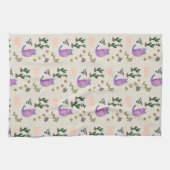 Kat Vis Miauw Paws Cactus Keuken Handdoek (Horizontaal)