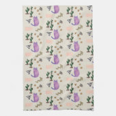Kat Vis Miauw Paws Cactus Keuken Handdoek (Verticaal)