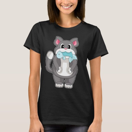 Kat Vis T-shirt (Voorkant)
