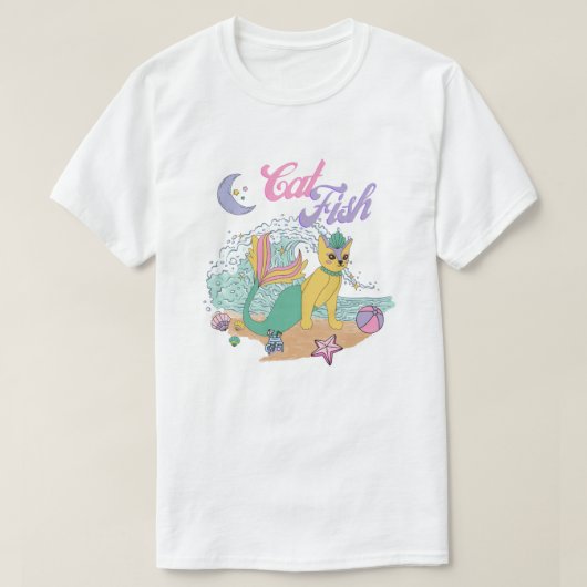 Kat-vis T-shirt (Design voorkant)