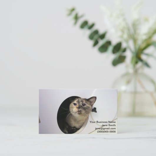 Kat Visitekaartje (Staand voorkant)