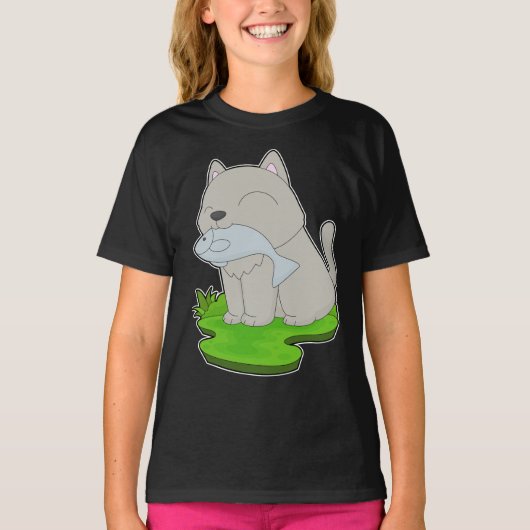 Kat Visser Vis Vissen T-shirt (Voorkant)