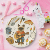 Kat Vist liefhebbers Papieren Bordje (Feest)