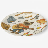 Kat Vist liefhebbers Papieren Bordje (Gekanteld)