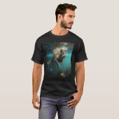 Kat Vist Onder Water T-shirt (Voorkant volledig)