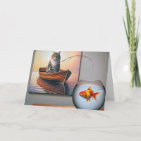 Kat Vist voor een goudvis verjaardag