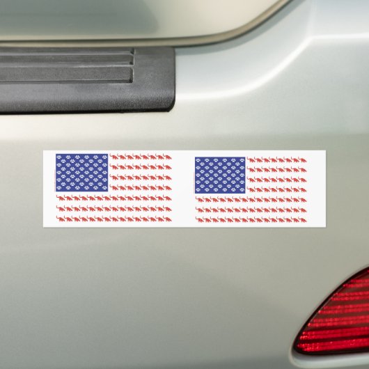 Kat-vlag-T-shirt Bumpersticker (Op auto)