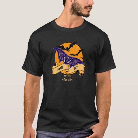 Kat Vleermuis Halloween 1 T-shirt (Voorkant)