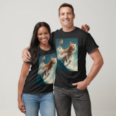 Kat Vliegende Golven T-shirt (Unisex)