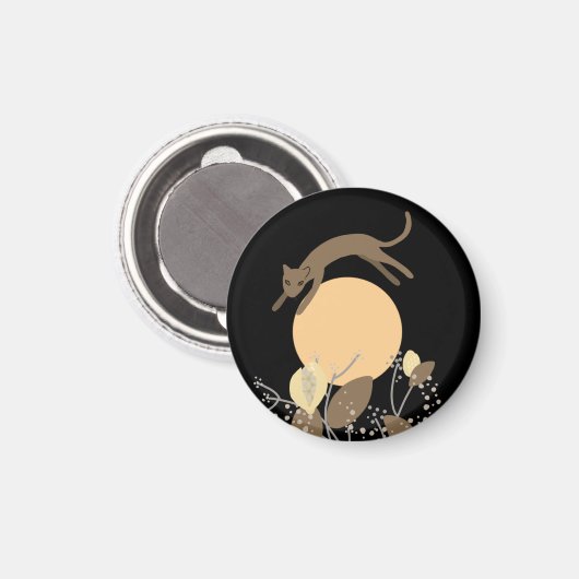 Kat vliegt over de maan 2 magneet (Voorkant / Achterkant)