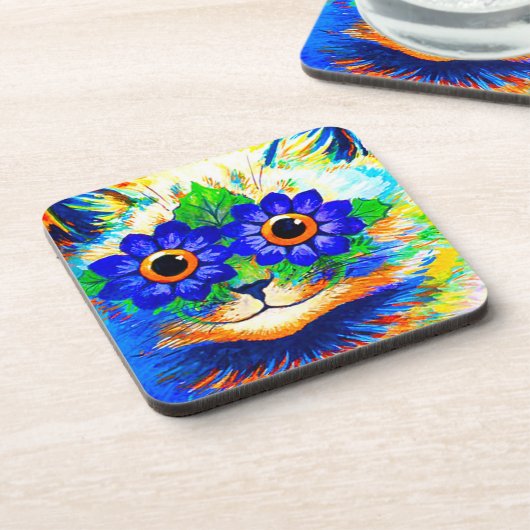 Kat Vloeibare ogen Bier Onderzetter (Linkerzijde)