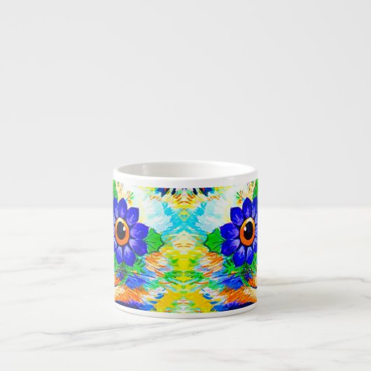 Kat Vloeibare ogen Espresso Kop (Voorkant)