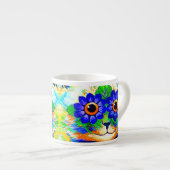 Kat Vloeibare ogen Espresso Kop (Voorkant rechts)