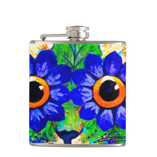 Kat Vloeibare ogen Heupfles (Voorkant)