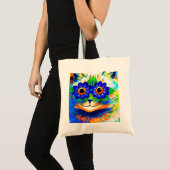 Kat Vloeibare ogen Tote Bag (Voorkant (product))